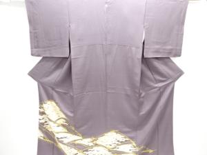 松模様刺繍一つ紋色留袖(比翼付き)